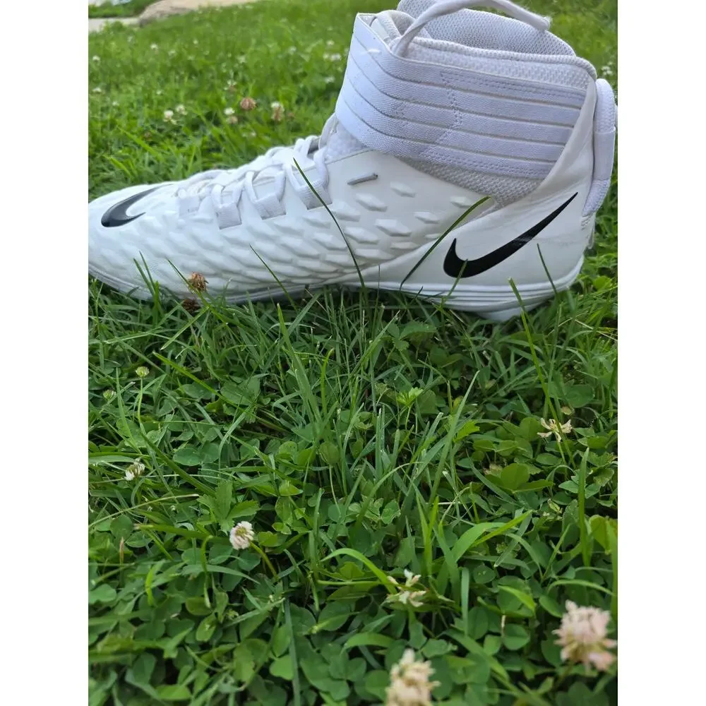 Nike Force Savage Elite Football Cleats White Black Size 17